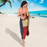 Vintage Texas Flag Print Beach Sarong Wrap