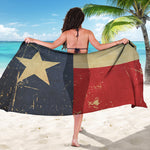 Vintage Texas Flag Print Beach Sarong Wrap