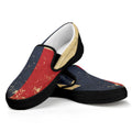 Vintage Texas Flag Print Black Slip On Sneakers