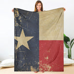 Vintage Texas Flag Print Blanket
