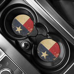 Vintage Texas Flag Print Car Coasters