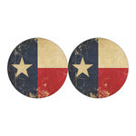 Vintage Texas Flag Print Car Coasters