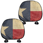 Vintage Texas Flag Print Car Headrest Covers