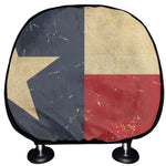 Vintage Texas Flag Print Car Headrest Covers