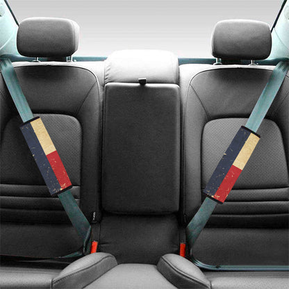 Vintage Texas Flag Print Car Seat Belt Covers