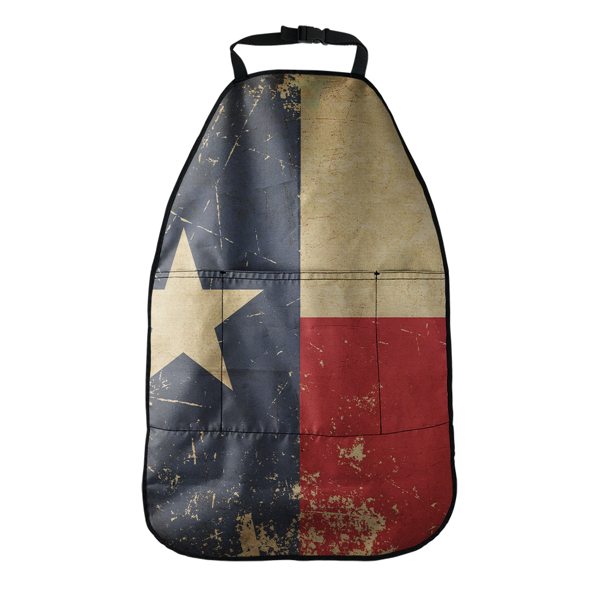 Vintage Texas Flag Print Car Seat Organizers