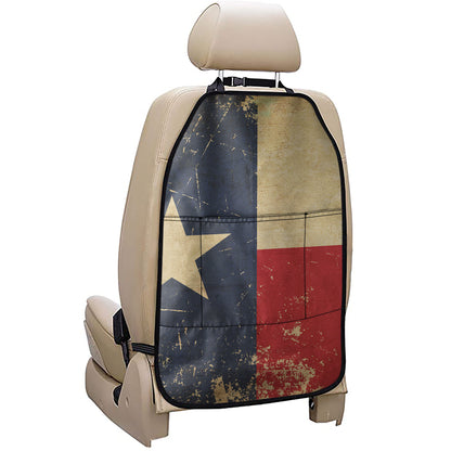Vintage Texas Flag Print Car Seat Organizers