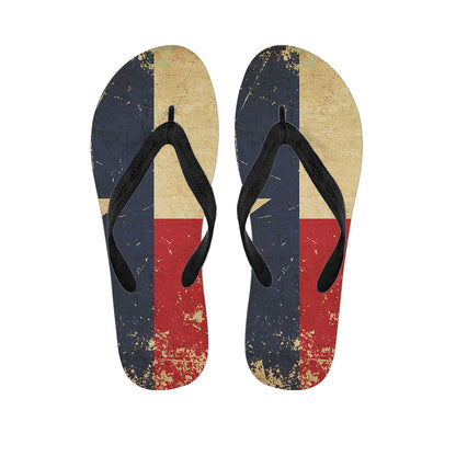 Vintage Texas Flag Print Flip Flops