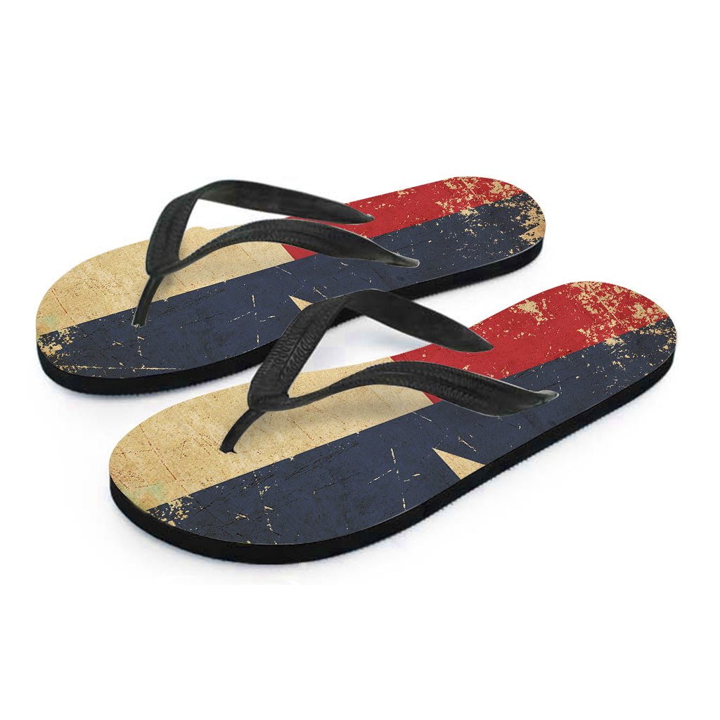 Vintage Texas Flag Print Flip Flops