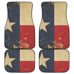 Vintage Texas Flag Print Front and Back Car Floor Mats