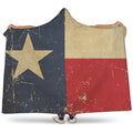 Vintage Texas Flag Print Hooded Blanket