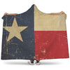Vintage Texas Flag Print Hooded Blanket