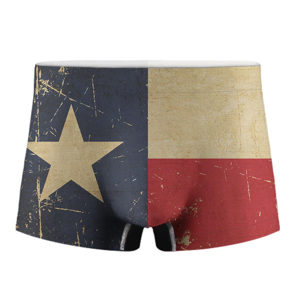 Vintage Texas Flag Print Men's Boxer Briefs