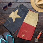 Vintage Texas Flag Print Men's Shorts
