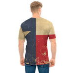 Vintage Texas Flag Print Men's T-Shirt