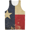 Vintage Texas Flag Print Men's Tank Top