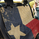 Vintage Texas Flag Print Pet Car Back Seat Cover