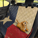 Vintage Texas Flag Print Pet Car Back Seat Cover