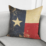 Vintage Texas Flag Print Pillow Cover