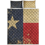 Vintage Texas Flag Print Quilt Bed Set