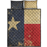 Vintage Texas Flag Print Quilt Bed Set