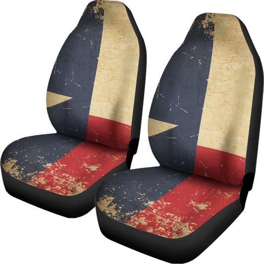 Vintage Texas Flag Print Universal Fit Car Seat Covers
