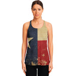 Vintage Texas Flag Print Women's Racerback Tank Top