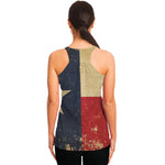 Vintage Texas Flag Print Women's Racerback Tank Top