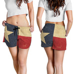 Vintage Texas Flag Print Women's Shorts