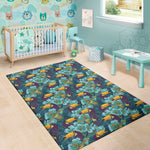 Vintage Toucan Pattern Print Area Rug