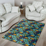 Vintage Toucan Pattern Print Area Rug