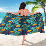 Vintage Toucan Pattern Print Beach Sarong Wrap
