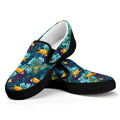 Vintage Toucan Pattern Print Black Slip On Sneakers