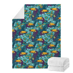Vintage Toucan Pattern Print Blanket