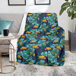 Vintage Toucan Pattern Print Blanket