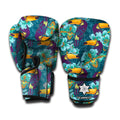 Vintage Toucan Pattern Print Boxing Gloves