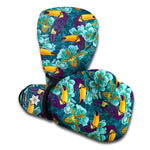 Vintage Toucan Pattern Print Boxing Gloves