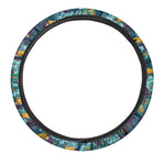 Vintage Toucan Pattern Print Car Steering Wheel Cover