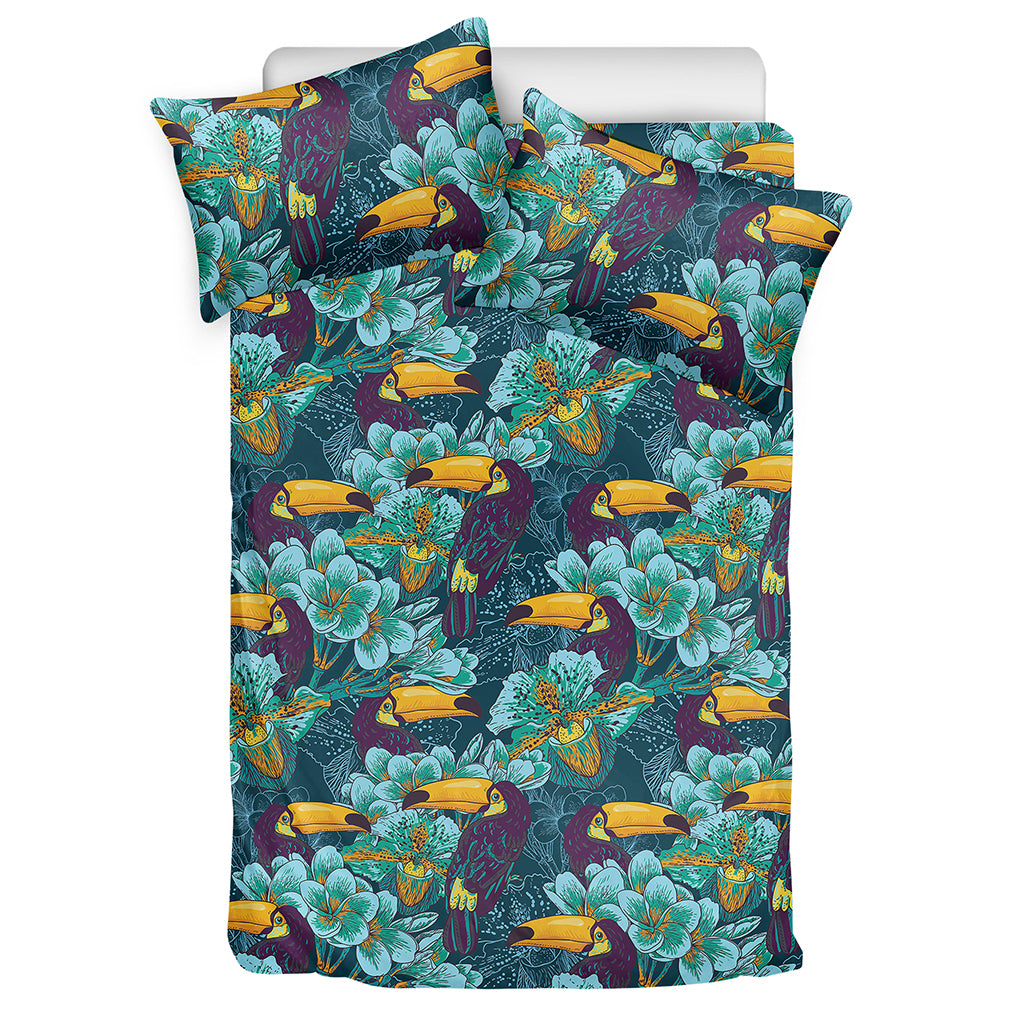 Vintage Toucan Pattern Print Duvet Cover Bedding Set