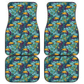 Vintage Toucan Pattern Print Front and Back Car Floor Mats