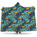 Vintage Toucan Pattern Print Hooded Blanket