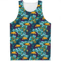 Vintage Toucan Pattern Print Men's Tank Top