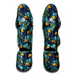 Vintage Toucan Pattern Print Muay Thai Shin Guard