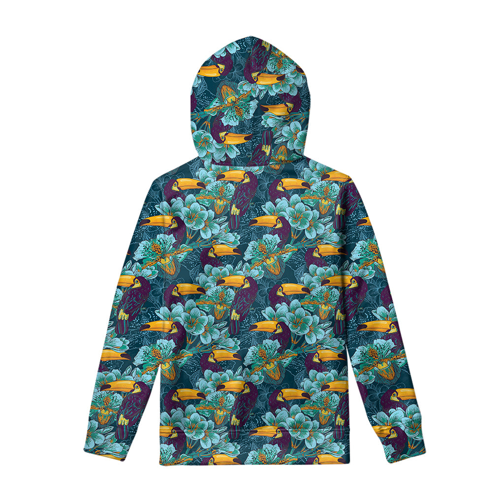 Vintage Toucan Pattern Print Pullover Hoodie