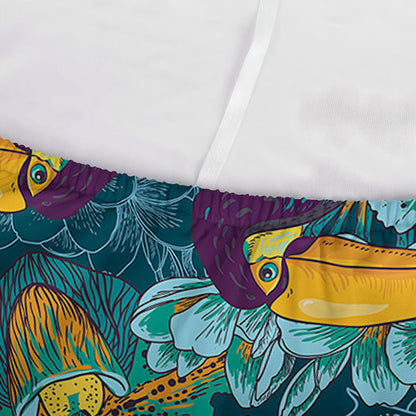 Vintage Toucan Pattern Print Sofa Cover