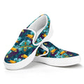 Vintage Toucan Pattern Print White Slip On Sneakers