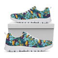 Vintage Toucan Pattern Print White Running Shoes