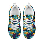 Vintage Toucan Pattern Print White Sneakers
