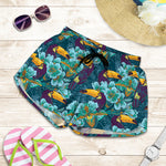 Vintage Toucan Pattern Print Women's Shorts