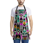 Vintage Tribal Aztec Pattern Print Apron